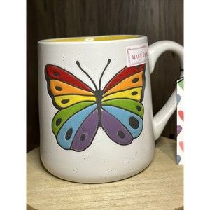 Rainbow Butterfly Mug By Sheffield Home Be You  16 oz NEW